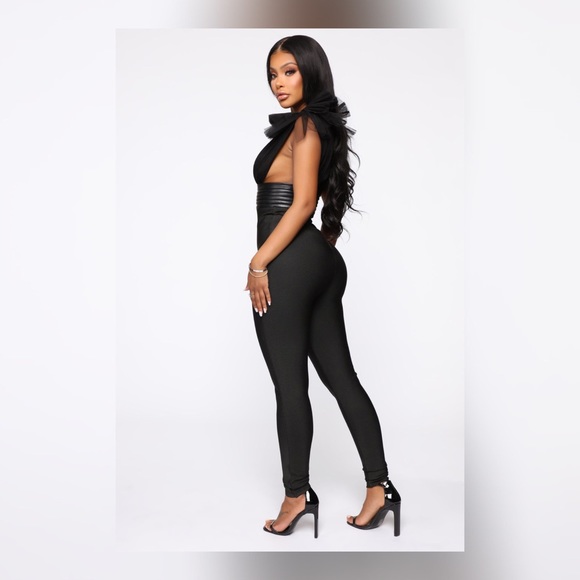 BRAND NEW/ Tulle Top Bandage Jumpsuit - Picture 7 of 7